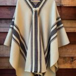 Poncho cafe lana natural Brown&roots.