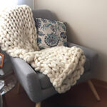 Mantita de lana vellon Super King Beige - Imagen 2