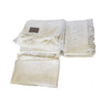 Piecera blanco invierno tejida king ovejaroots - Imagen 5