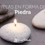 Velas en forma de piedra set
