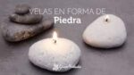 Velas en forma de piedra set